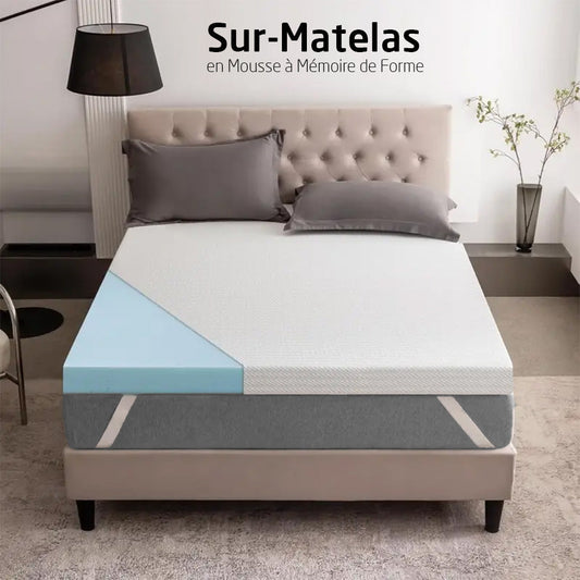 Sur-Matelas en Mousse à Mémoire